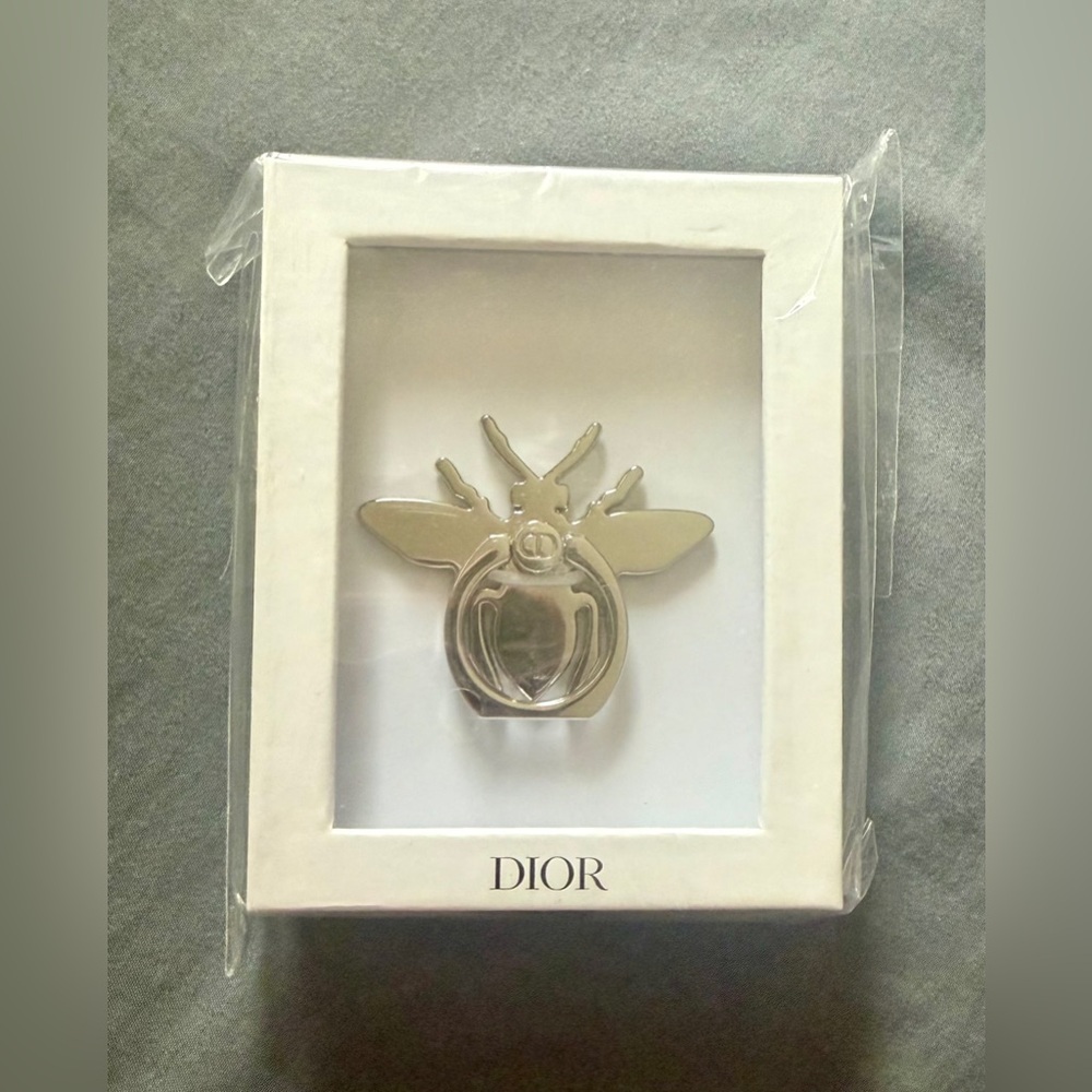 Dior Silver Bee Cell Phone Ring